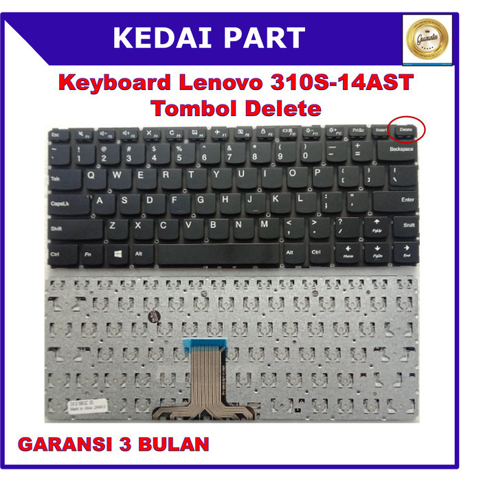 Keyboard Lenovo Ideapad 310s-14AST 510S-14ISK 710S-14 Flex 4-1435 Flex 4-1470 Flex 4-1480 Delete
