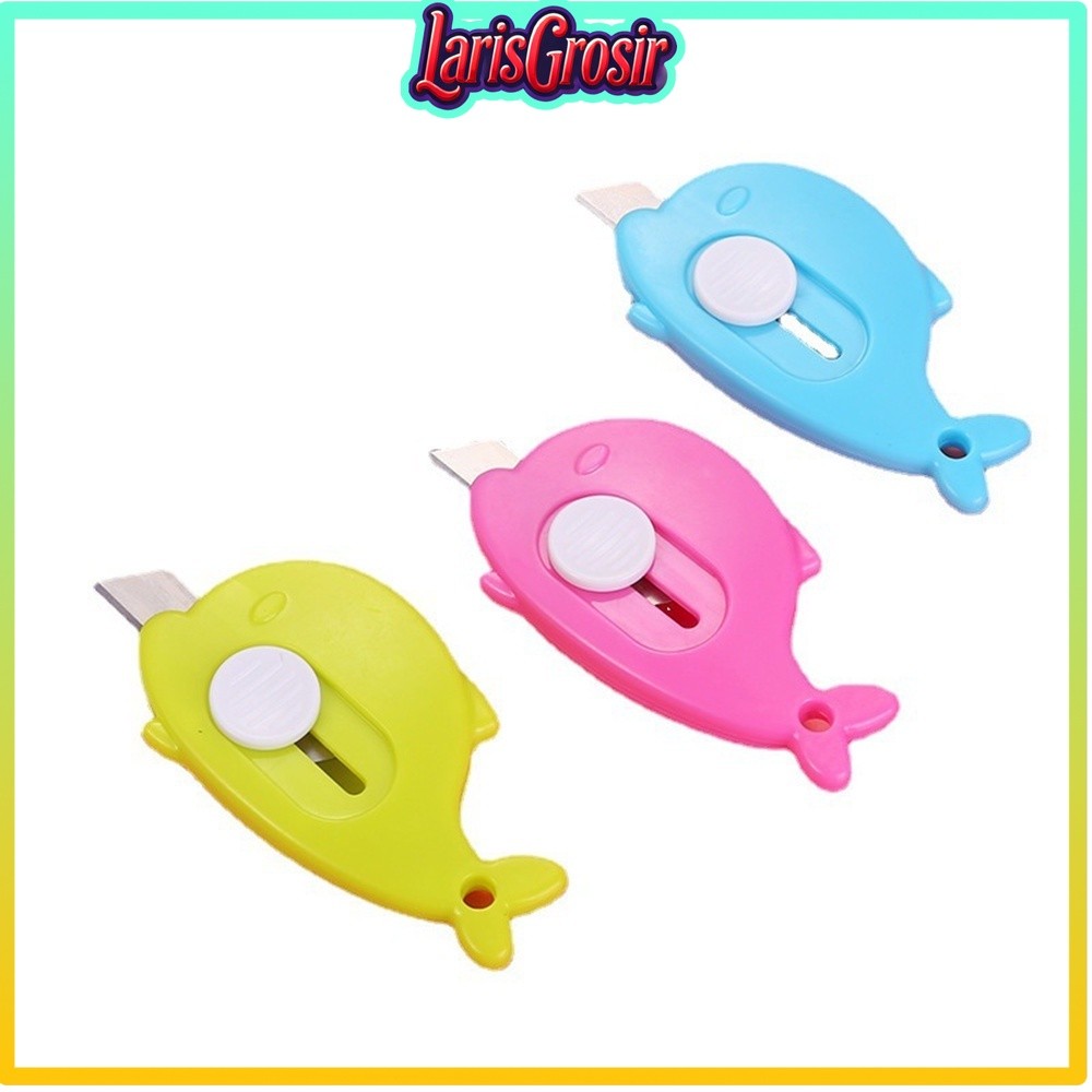 

COD MKS Makassar Pisau Cutter Mini Model Awan & Dolphin Alat Bantu Potong Kertas Plastik Unboxing Paket Perlengkapan ATK Sekolah Travel Size Cloud Shape Sliding Knife Kater Kecil Lucu Cuter Laris Grosir