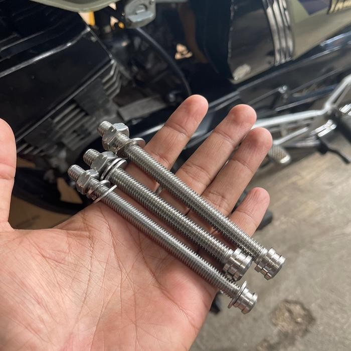 baut mounting mesin rx king satu set senlis probolt - -, -