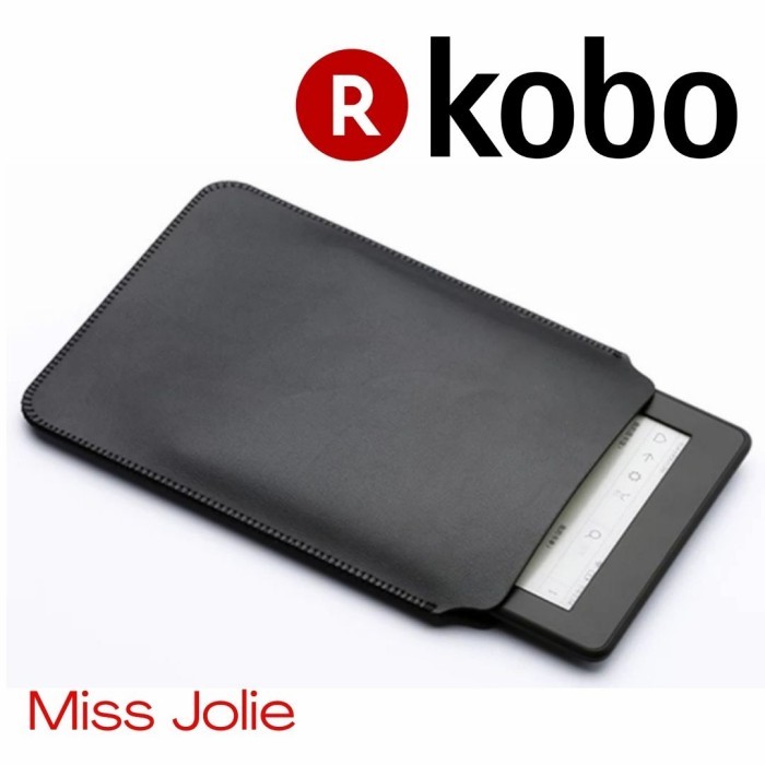 

promo -leather sleeve kobo nia clara hd aura glo touch case cover softcase - Hitam