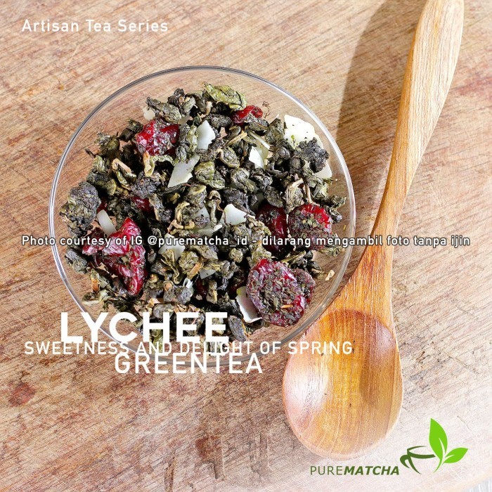 

Artisan Tea Cafe - Green Tea Lychee Fruity Sping Teh HORECA enak 50gr