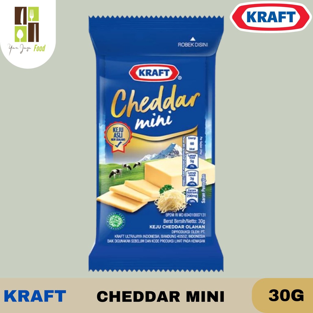 

Kraft keju Cheddar / Mini Keju Balok Kemasan 30g
