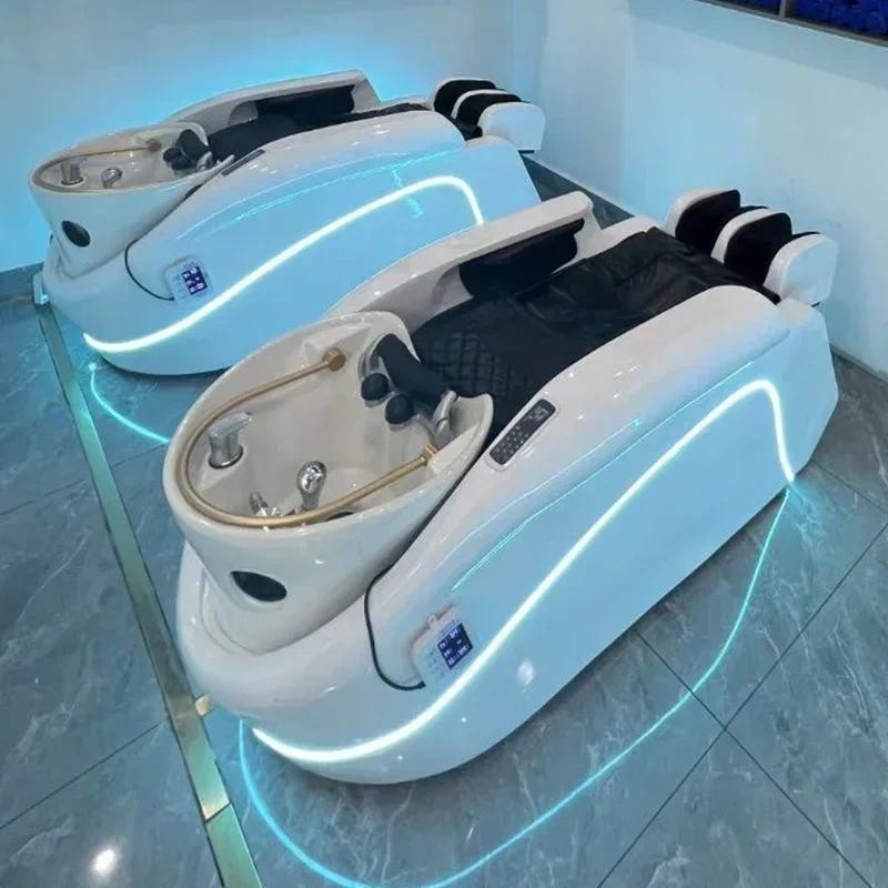 Luxury Beauty Salon Chairs Head Spa Bed Water Therapy Stylist Shampoo Chair Professional Cadeira Fur