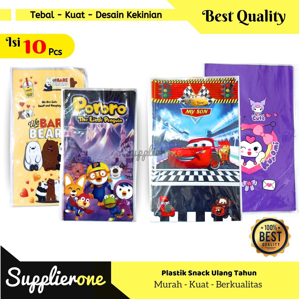 Plastik Snack Ulang tahun Isi 10 / Plastik Snack / Kemasan Snack Ulang Tahun / Plastik Snack Bergamb