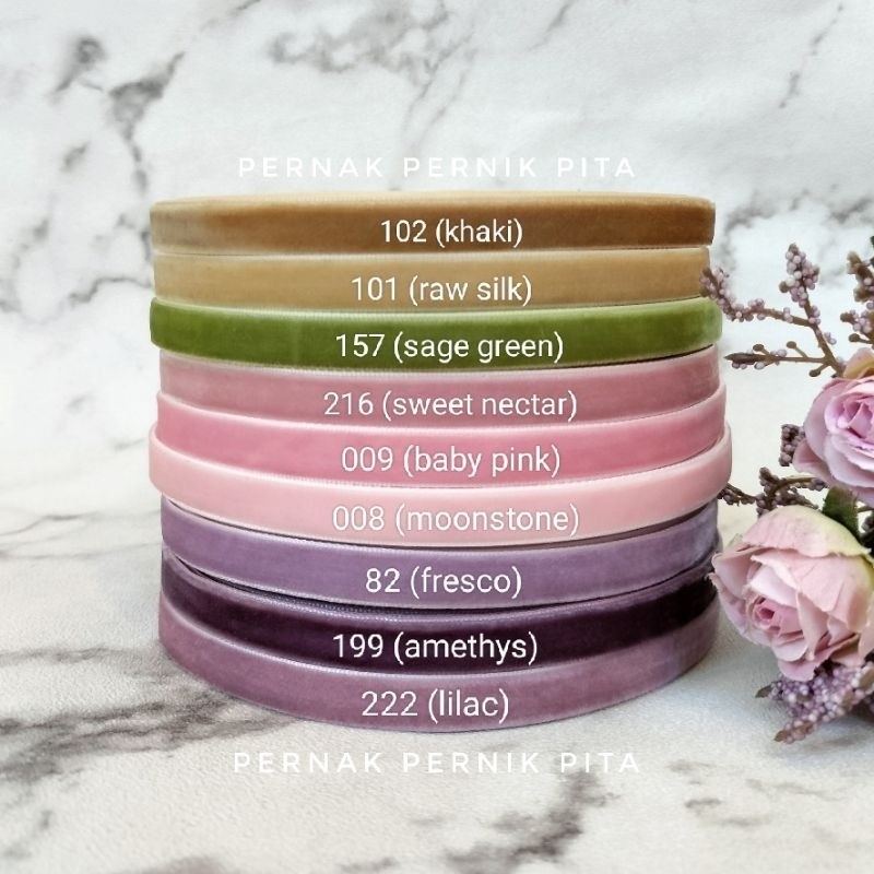 HRG 1ROL=9METER -  LEBAR 9MM PITA VELVET IMPORT
