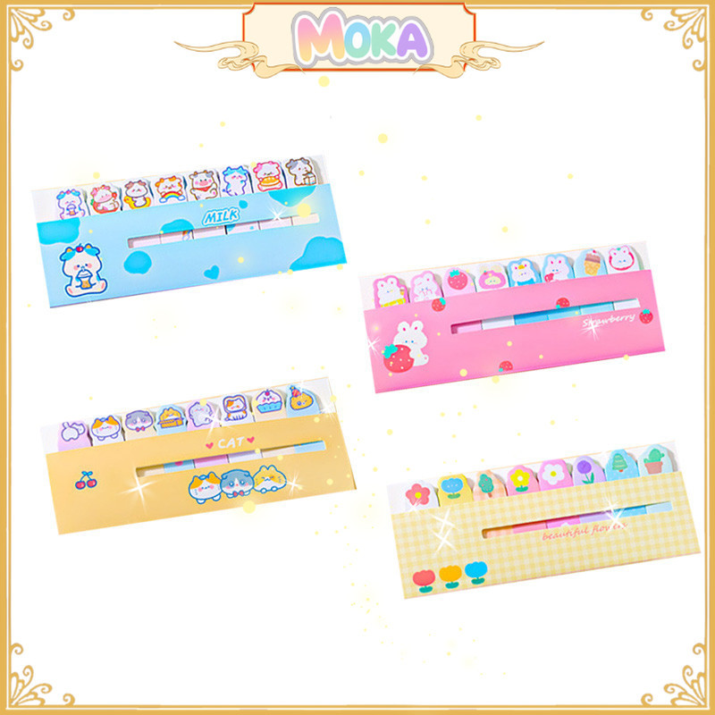 

MOKA Pembatas Buku Sticky Note Motif Kartun Lucu / Stick Marker Book / Pembatas Buku Kartun MKA22