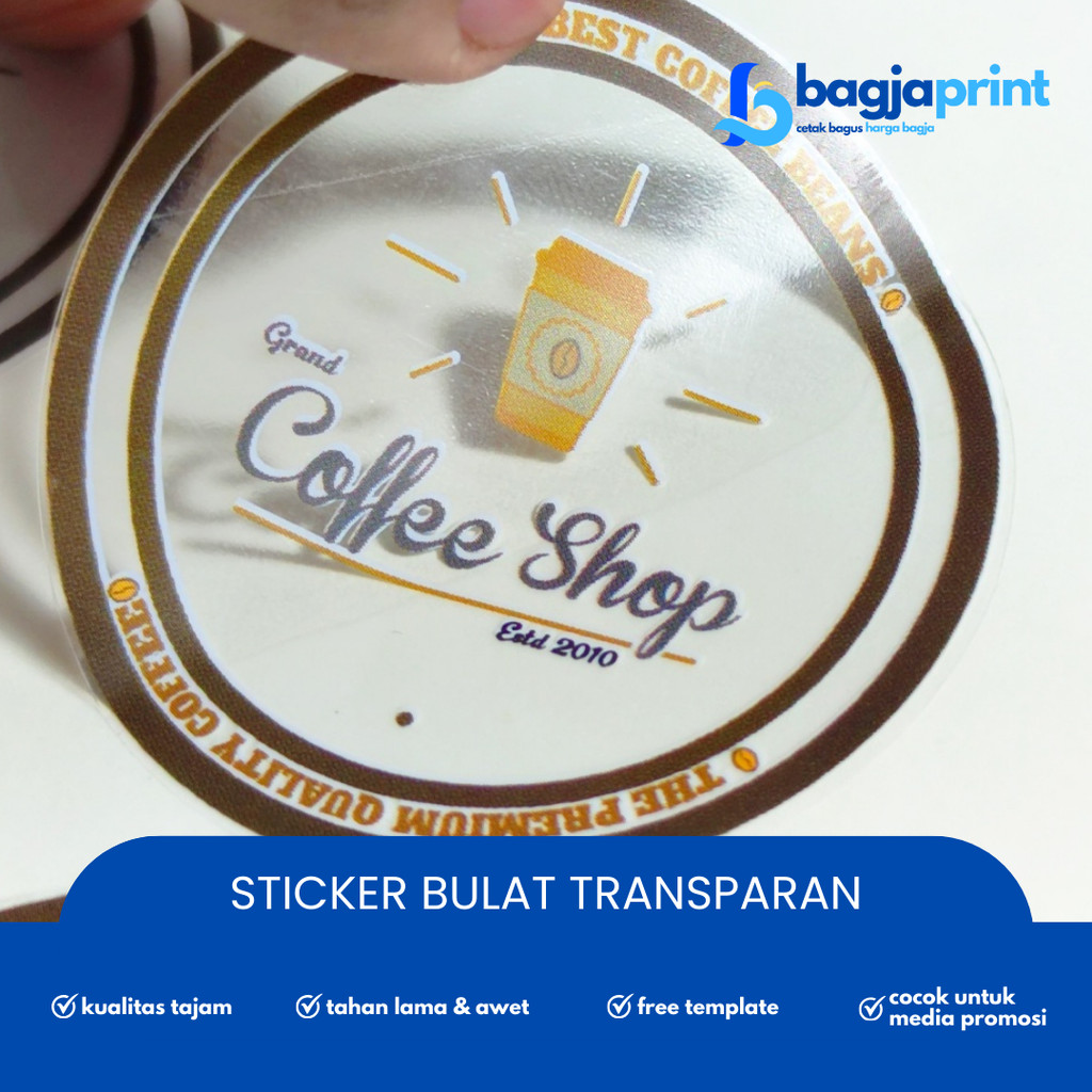 

Cetak Sticker Label Transparan *ANTI AIR* Label Stiker Botol Minuman Produk Makanan Kemasan