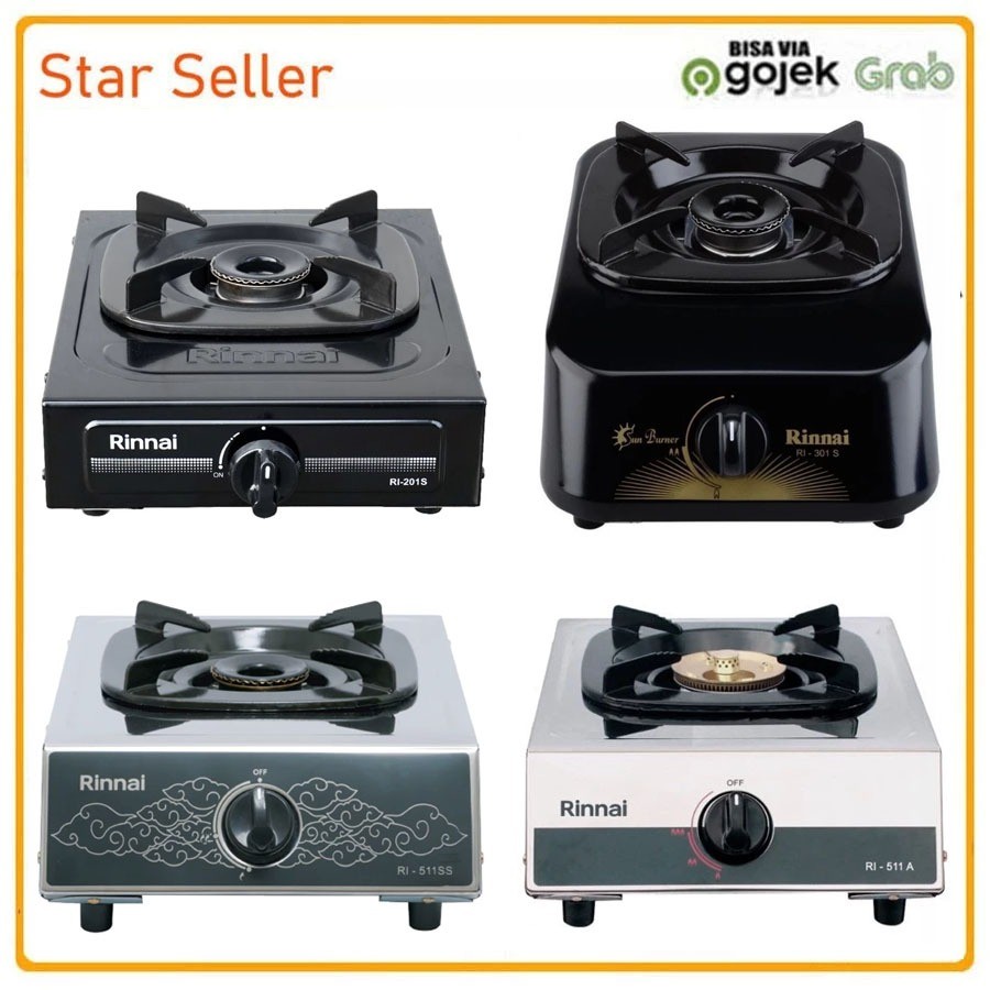 Kompor 1 Tungku Rinnai Regulator Set Lengkap