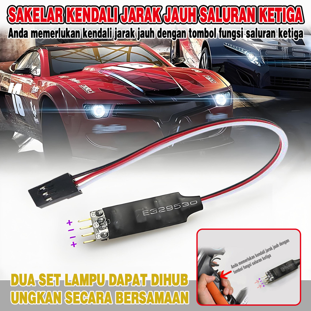 Control Panel Lampu LED CH3 Headlight Kontrol Module RC Car