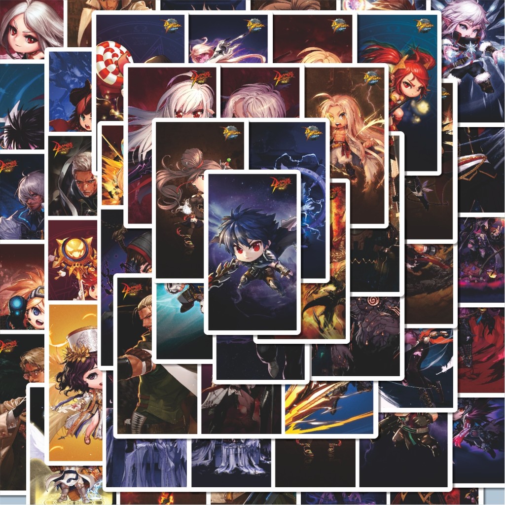 

100PCS Lucu Stiker Game Dungeon Fighter Char Mix 4 Stiker Aesthetic Stiker Anti Air Stikers Berperekat Waterproof sticker decal buat Motor Helm Buku Journal Koper Casing HP Laptop Botol Minum Hadiah anak