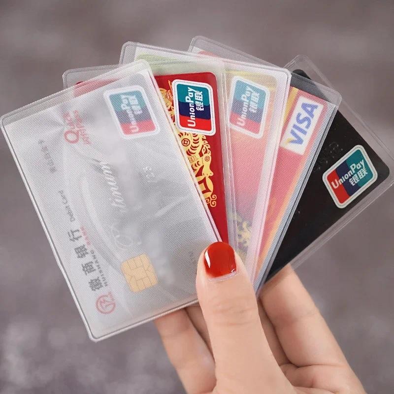 

10PCS Transparnt Card Cover Protective Holder PVC Waterproof Credit ID Business Card Protection Document Id Badge Case