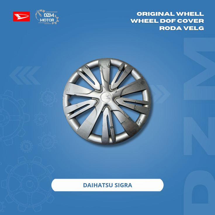 Original Wheel Whelldop Cover Roda Velg Daihatsu Sigra Silver Ring 14
