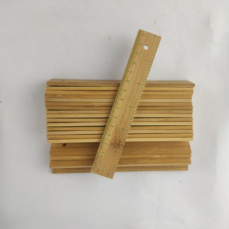 

20 Pack Bamboo Ruler Student Rulers Bamboo School Rulers Office Ruler Measuring Ruler, 2 Scale (6 Inch and 15 cm)