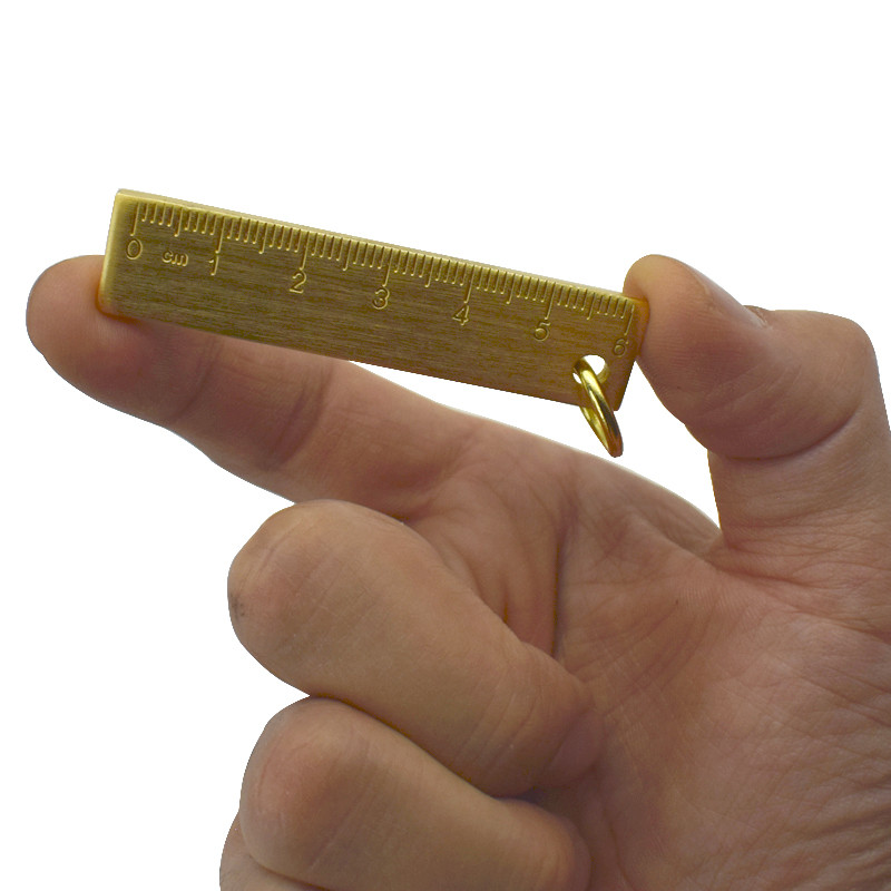 

Mini Portable Golden Brass Ruler With Hang Vintage Metal Measure Tools Small Stationery Accessories 6cm Scale Straightedge Gift