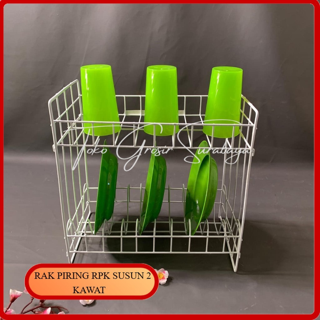 rak piring Rpk 02  kawat besi/Rak piring dapur/Rak dapur/Rak piring wastafel/Rak pengeringan piring/
