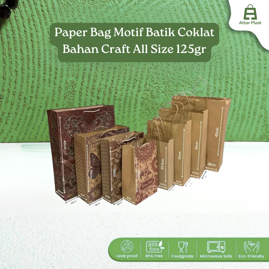 

Paper Bag Motif Batik Coklat Bahan Craft All Size 125gr Bahan Daur Ulang Eco Friendly Tebal Ukuran Sovenir Kado Tas Belanja Wedding