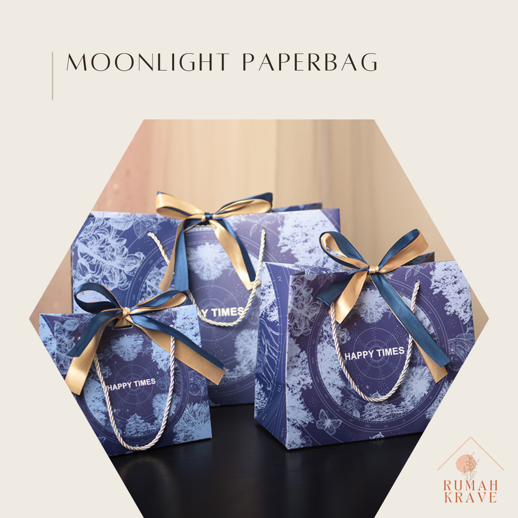 

RUMAH KRAVE - Moonlight Paperbag Kantong Tas Hadiah Souvenir Navy