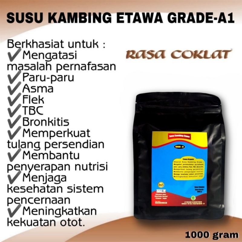 

SUSU KAMBING ETAWA GRADE A1 1000GR/1KG COKLAT