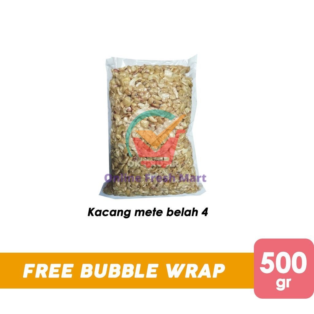

Kacang Mede / Mente Mentah 500 gr (BELAH EMPAT) - Online Fresh Mart Denpasar