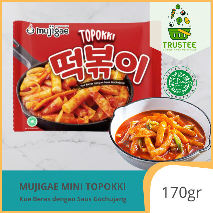 

Mujigae Topokki Tteokbokki Kue Beras Saus Gochujang Instan Halal 195gr