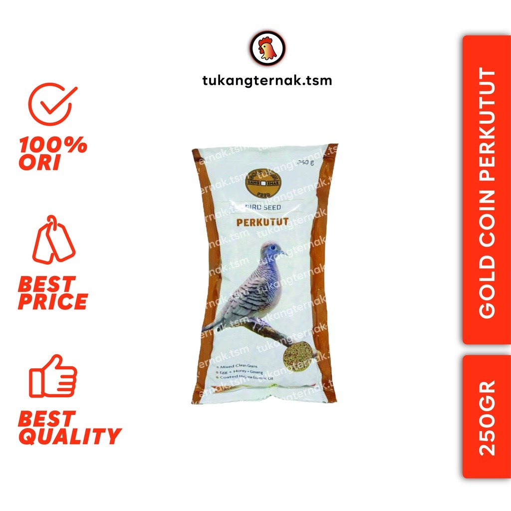 GOLD COIN PERKUTUT 250GR / PAKAN PERKUTUT