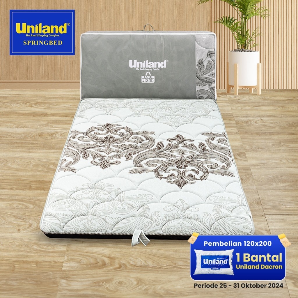 Uniland Kasur Lipat 120x200 Bonus Tas Kasur - Busa Gulung Lantai Travel