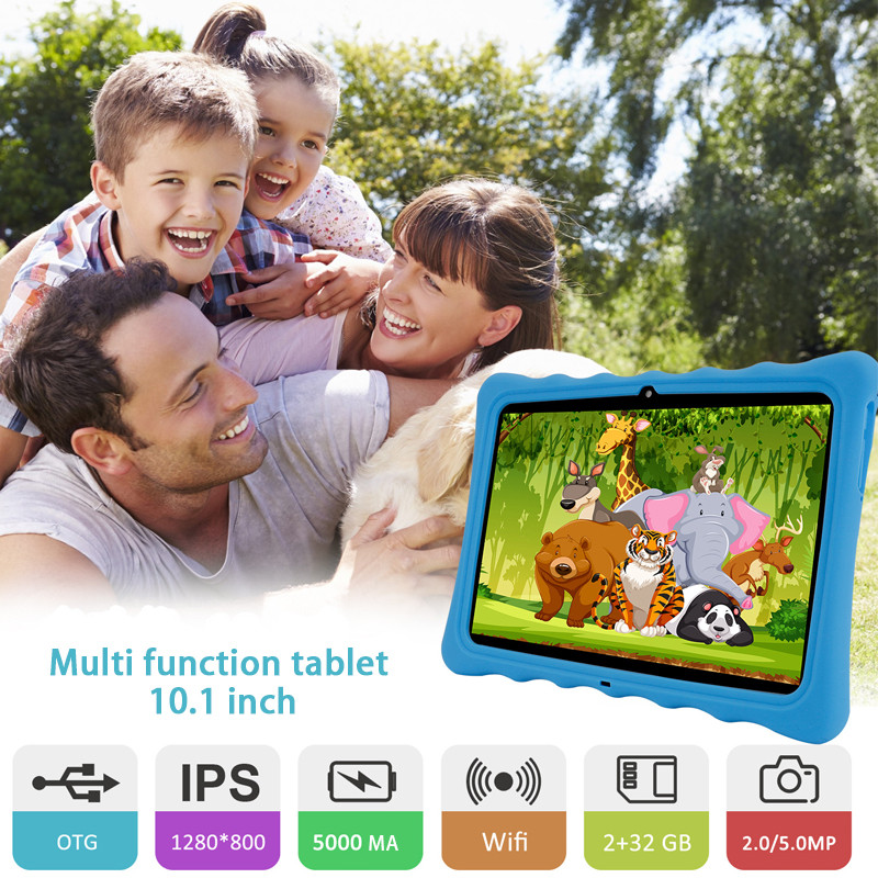 Kids Tablet 10.1 inch HD 1280x800 Android 10 Wifi 8MP Camera Google Play Tablets for Children Studen