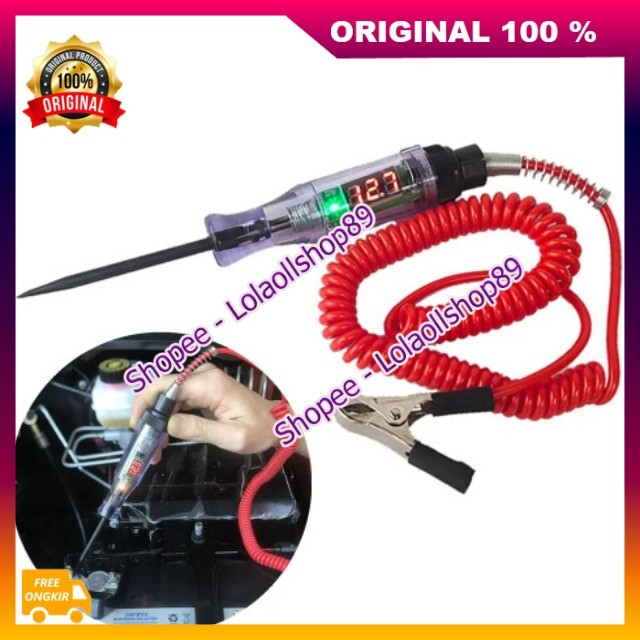 Tespen DC Digital Tespen Digital DC Multifungsi Tester Test Pen Mobil Motor 100% ASLI ORIGINAL