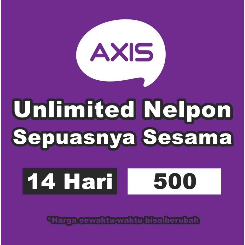 Cintiaa - Paket Unlimited Telepon Sesama Axis Sepuasnya 14 Hari [Cintiaa Store]