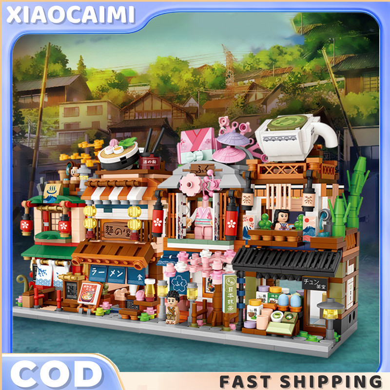 DIY Puzzle Block Ramen Onsen Kimono Matcha - Mini Figure Cute Lucu Rumah Model Jepang Kado Mainan Ed