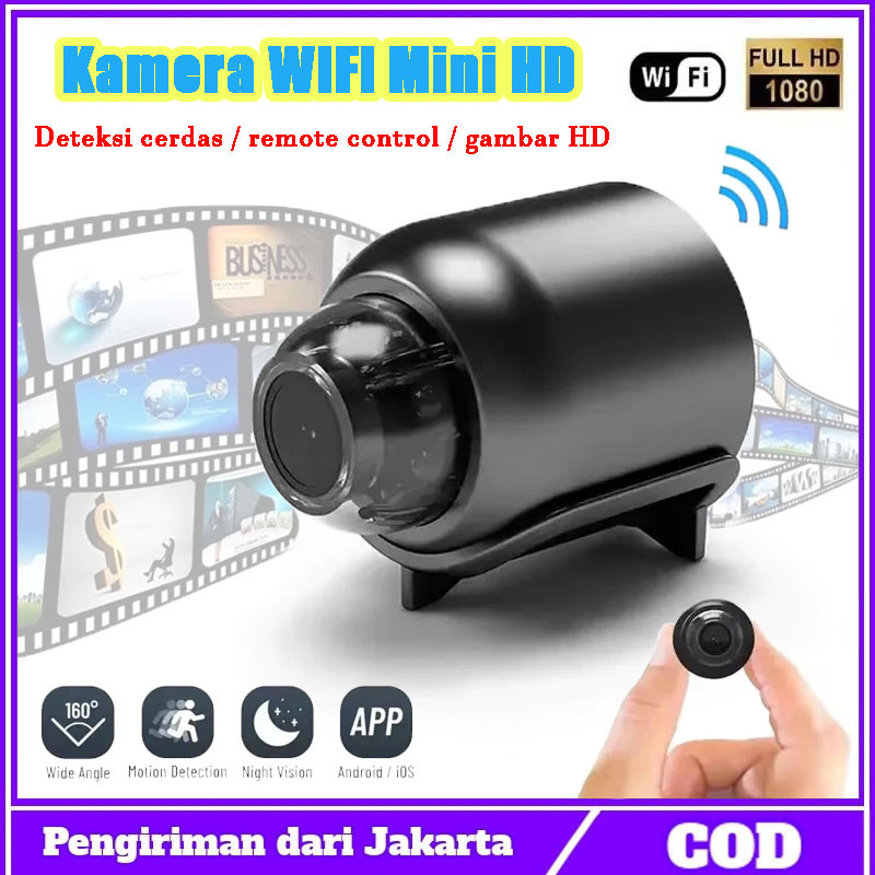 Kamera Pengintai Mini WIFI Emotretan Sudut Super Lebar CAMERA Mini Hidden Camera 1080P Cctv Wifi Jar