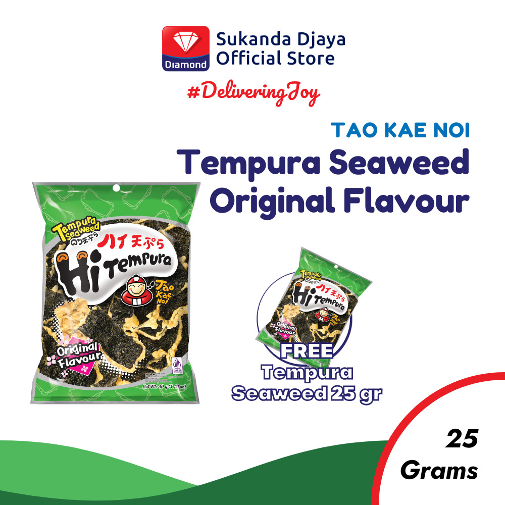 

Tao Kae Noi Tempura Seaweed Original Flavour 25 Gr [Buy 1 Get 1]