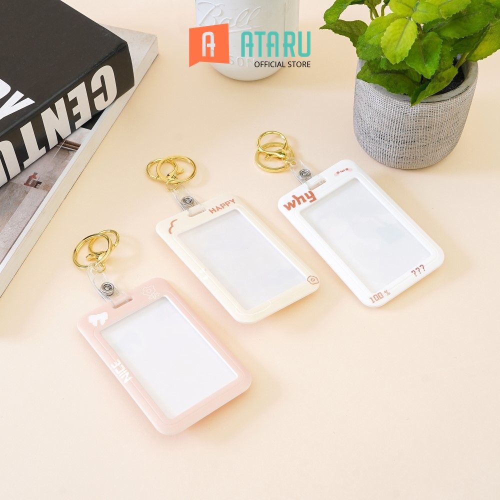 

Ataru Fashion Holder Id Card Dengan Key Chain 3D Girl Tempat Kartu Lanyardname Tag Holderid Card Holder Lucu