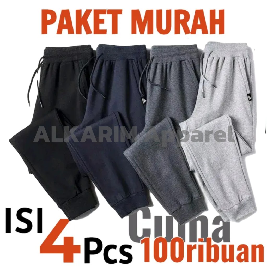 Jogger / Celana Panjang Joger 100 ribu 4pcs / Celana Panjang Dewasa Pria wanita