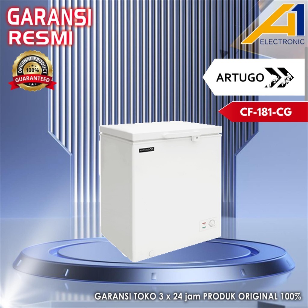 Chest Freezer ARTUGO CF 181 CG / CF181CG Freezer Box 150L GARANSI RESMI