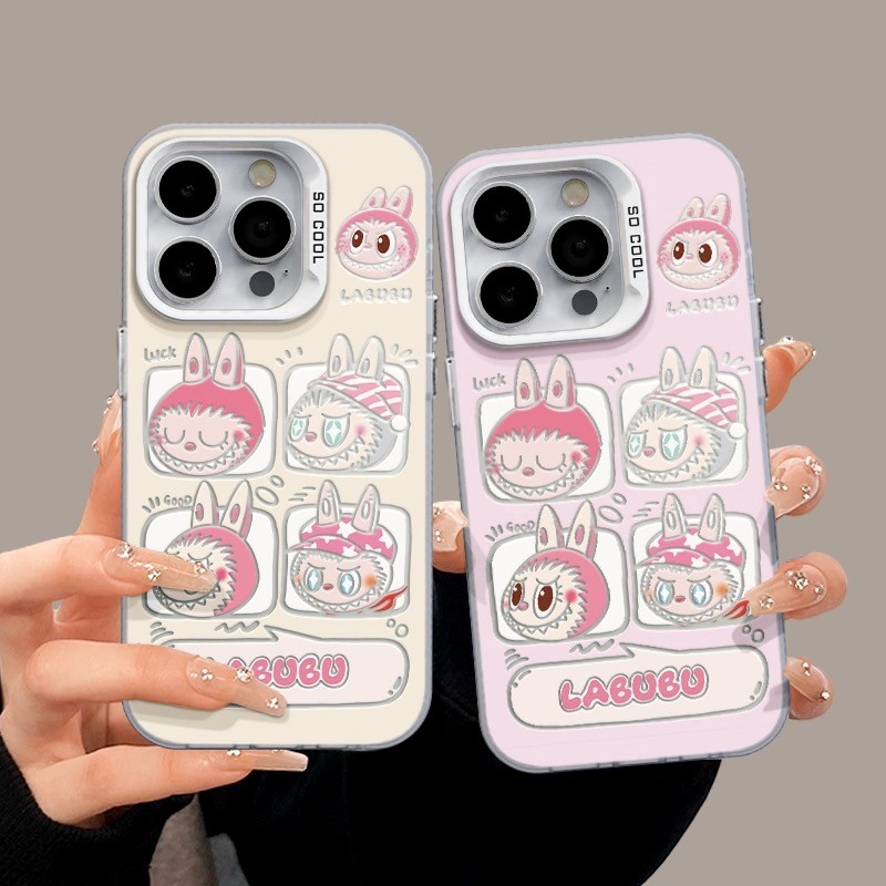 [COD] Case HP Rabbu kotak-kotak lucu cocok untuk iPhone 15 15 Pro 15 Pro Max 15 Plus XR X 16 pro max