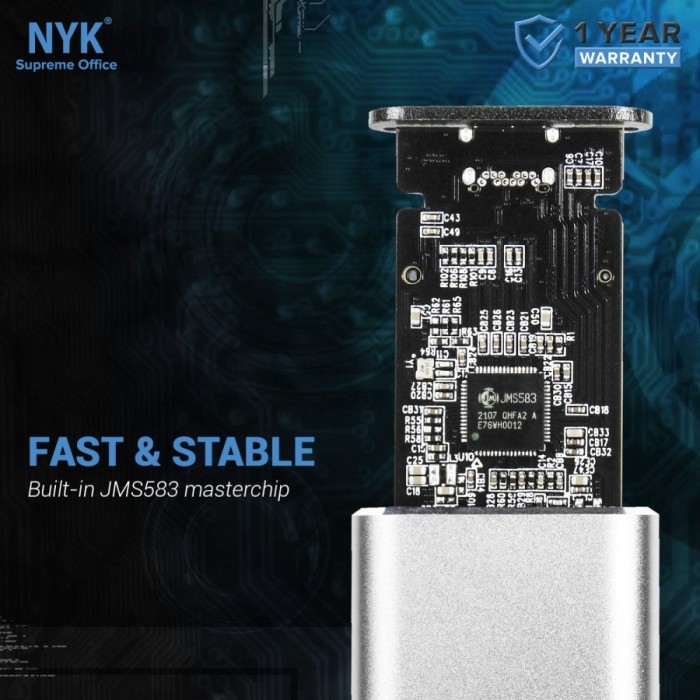 M.2 NVME SSD M2 Enclosure To USB C Adapter Case NYK