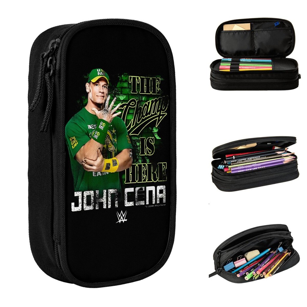 

John Cena The Champ Is Here Merch Pen Box Large Capacity Office Accessories Wrestler Sports Pencil Box Perfect Gifts