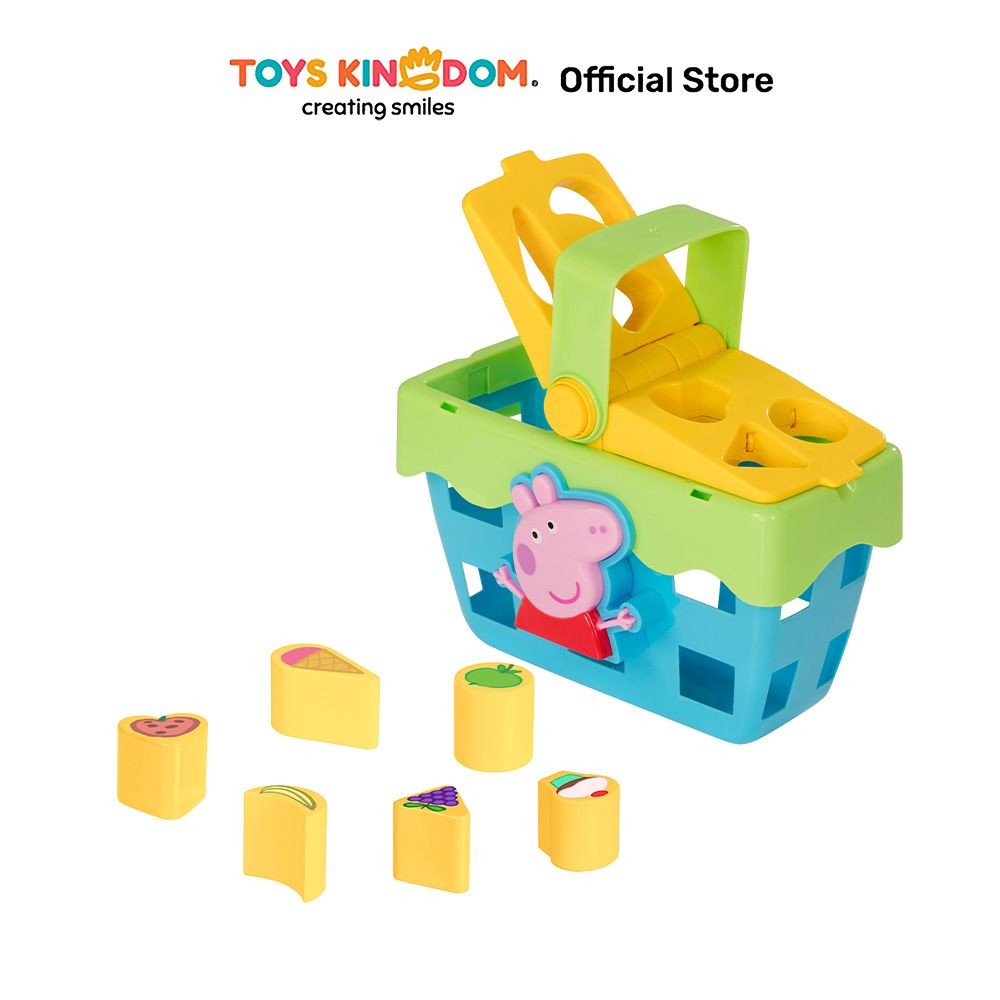 Toys Kingdom Peppa Pig Set Shape Sorter Basket 1684722 Toys Kids Toy Mainan Edukasi Anak Creativity 