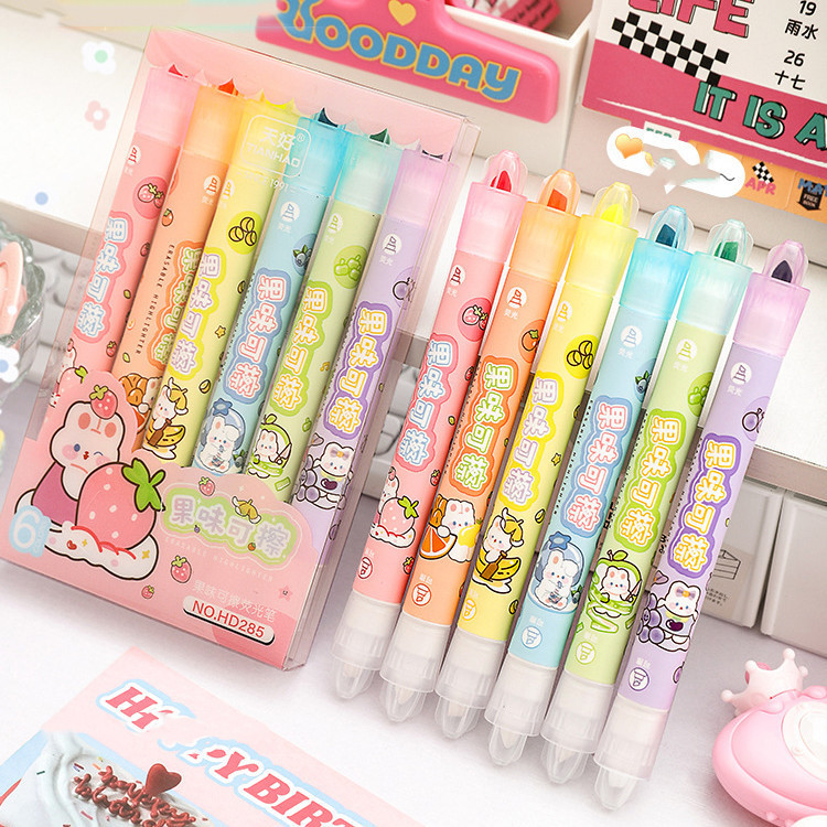 

STABILO HIGHLIGHTER 1 SET ISI 6 / STABILO BISA DIHAPUS / STABILO BERAROMA FRUITY