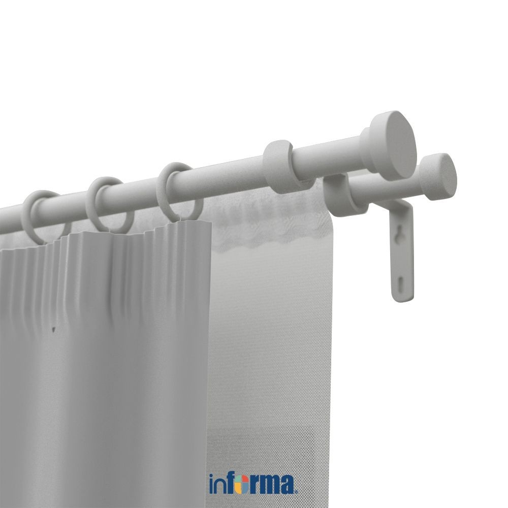 Informa 130-250 cm Rel Gorden Double Batang Tirai Bracket Gorden Besi Gorden Cantolan Gorden Railing