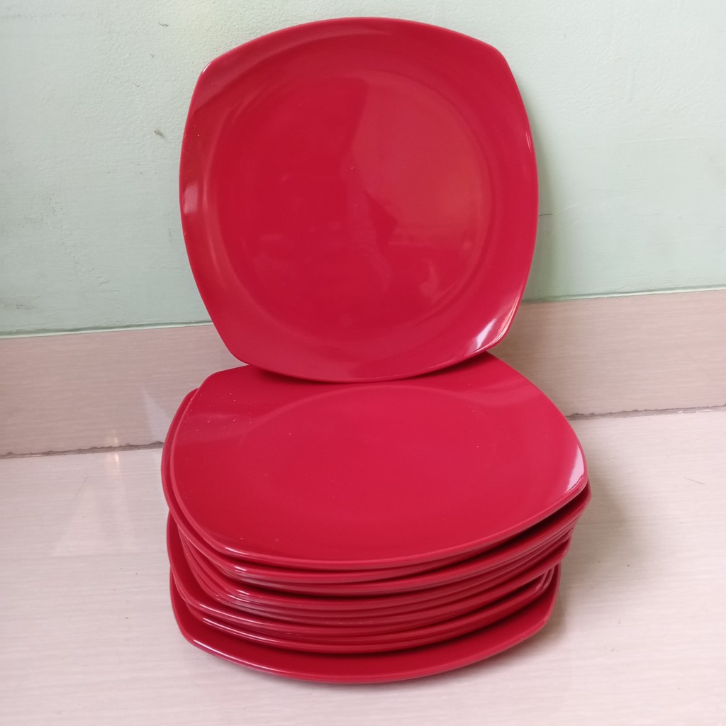 PIRING MELAMIN ISI 12 PCS UKURAN 9INCH / 1 LUSIN PIRING MELAMIN CEPER