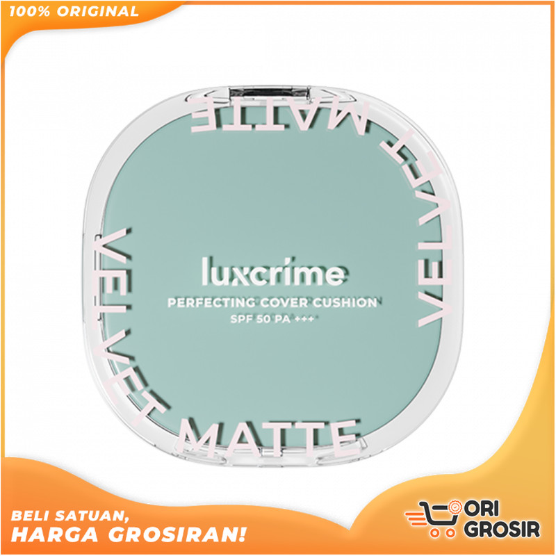 ORI Grosir  Luxcrime Perfecting Cover Cushion SPF 50 PA+++ Velvet Matte