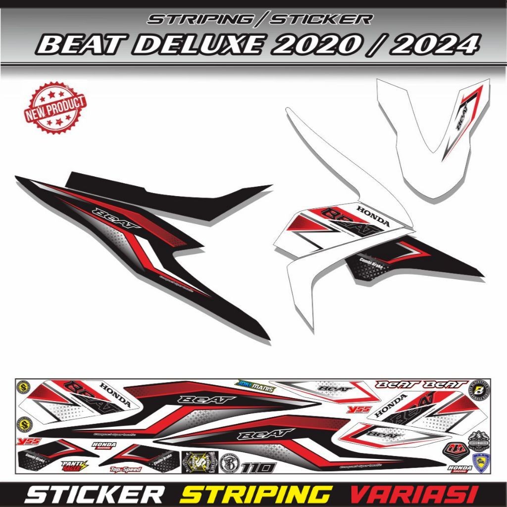 STRIPING BEAT DELUXE 2021 VARIASI STIKER POLET