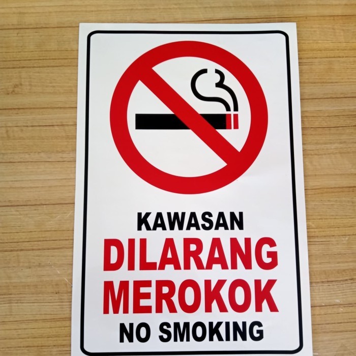 

STIKER K3 RAMBU SAFETY KAWASAN DI LARANG MEROKOK no smoking UK 20X30CM