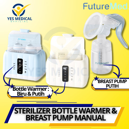FUTUREMED Smart Double Milk Warmer | Sterilizer Botol Susu Bayi  |  Pemanas Botol  Susu Bayi Multifu