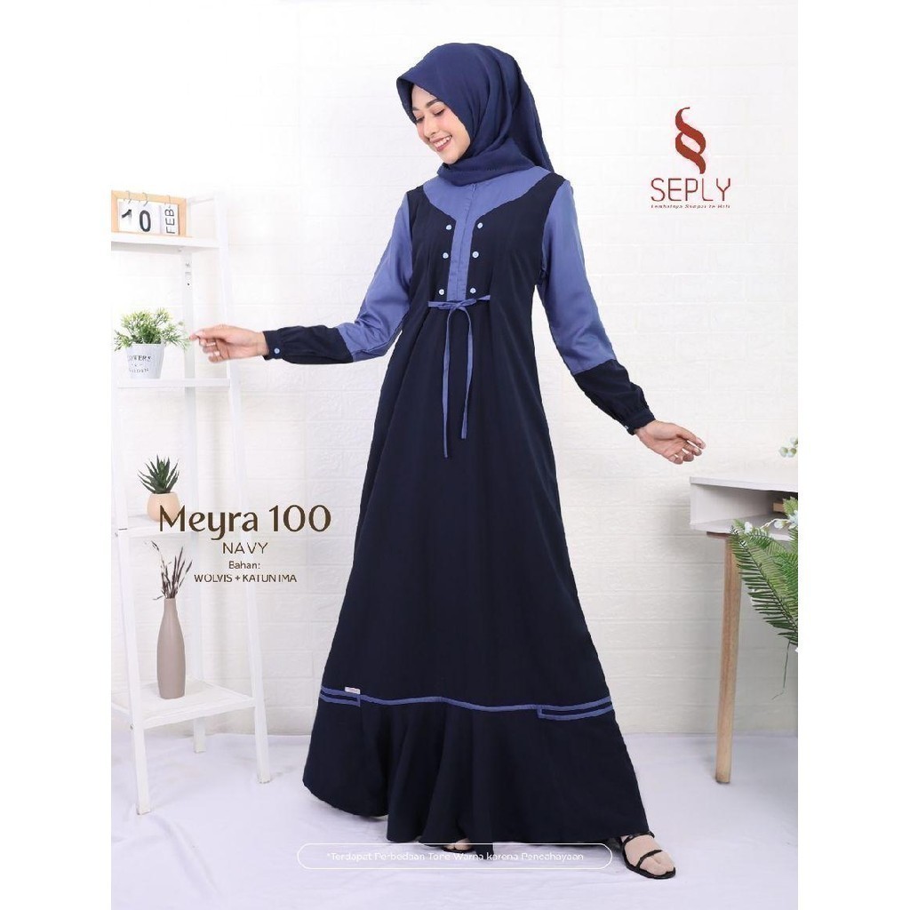ETHICA Gamis Meyra 100 Baju Muslimah Syar'i Ibu / Wanita Dewasa