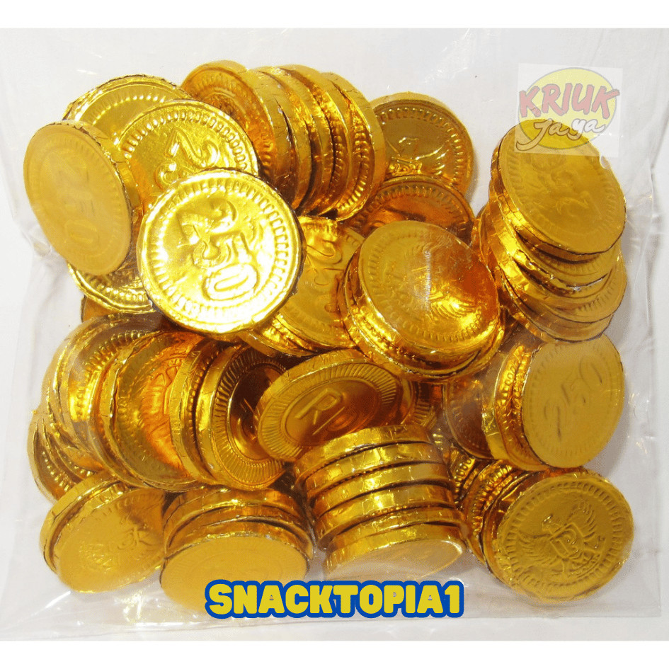 

TERLARIS PROMO cokelat koin coklat emas isi 20 pcs coklat koin coklat viral coklat coin