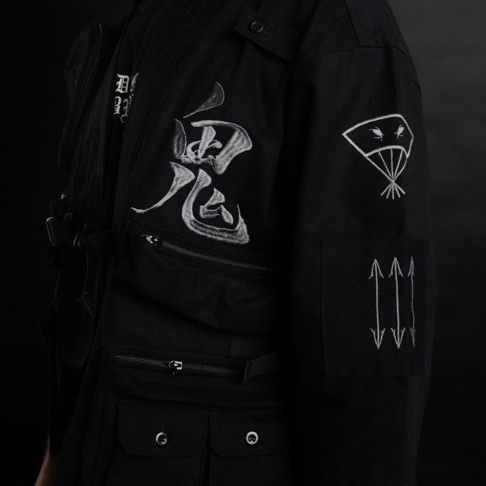 DREAMBIRDS DIAMOND "ONI MASK II" TACTICAL KIMONO LIMITED EDITION - L