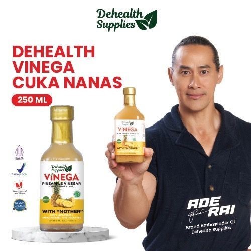 

Dehealth supplies vinega - apple cider vinegar cuka apel nanas organik - nanas 250 kaca